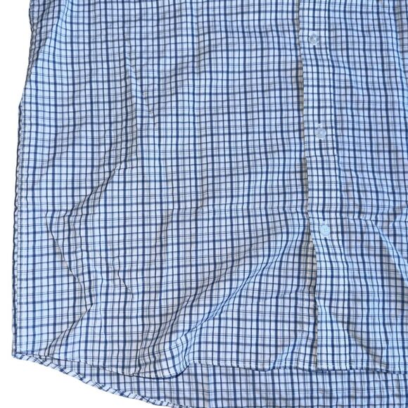 90s Tony Hawk Skater Grunge Shirt Mens XL Baby Blue White Plaid Short Sleeve - Picture 12 of 15